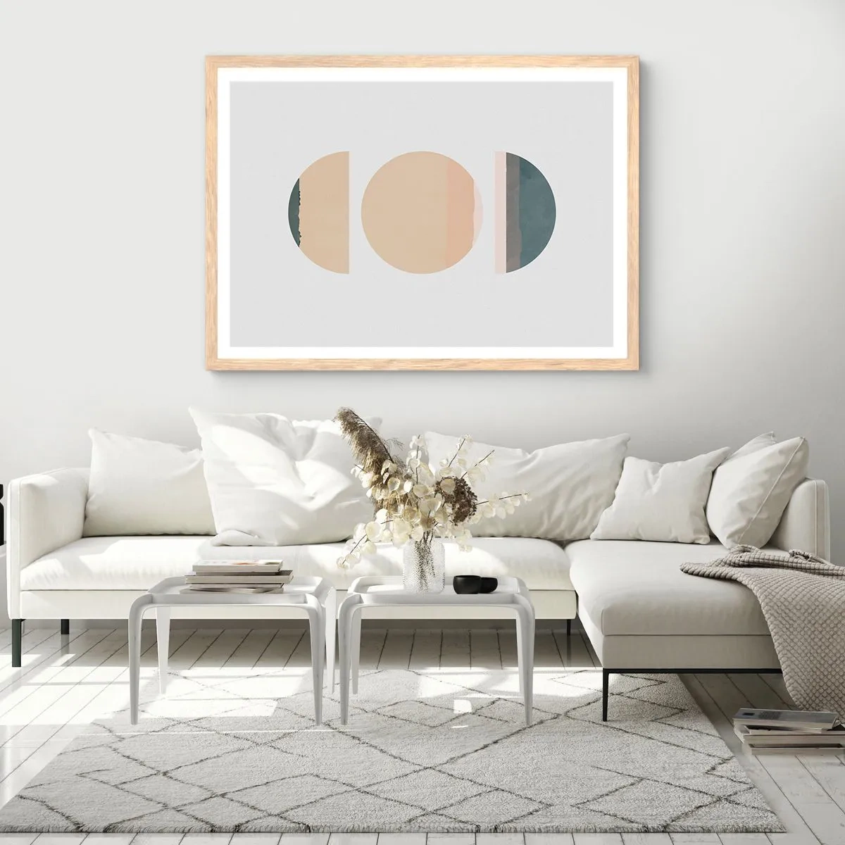 Poster in cornice rovere chiaro - Un cerchio dopo l'altro - 50x40 cm