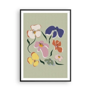 Poster in cornice nera - Compagne delle viole - 70x100 cm