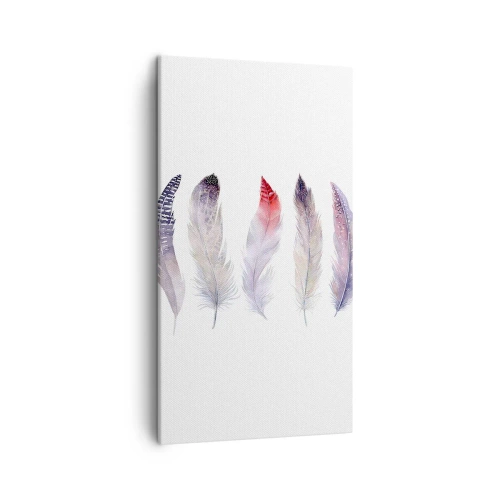 Quadro su tela - Stampe su Tela - Delicate come una nebbia multicolore - 45x80 cm