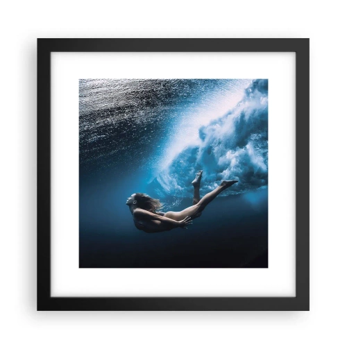 Poster in cornice nera - Moderna sirena - 30x30 cm