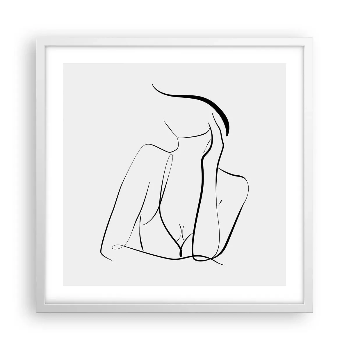 Poster in cornice bianca - Sull'onda dei sogni - 50x50 cm