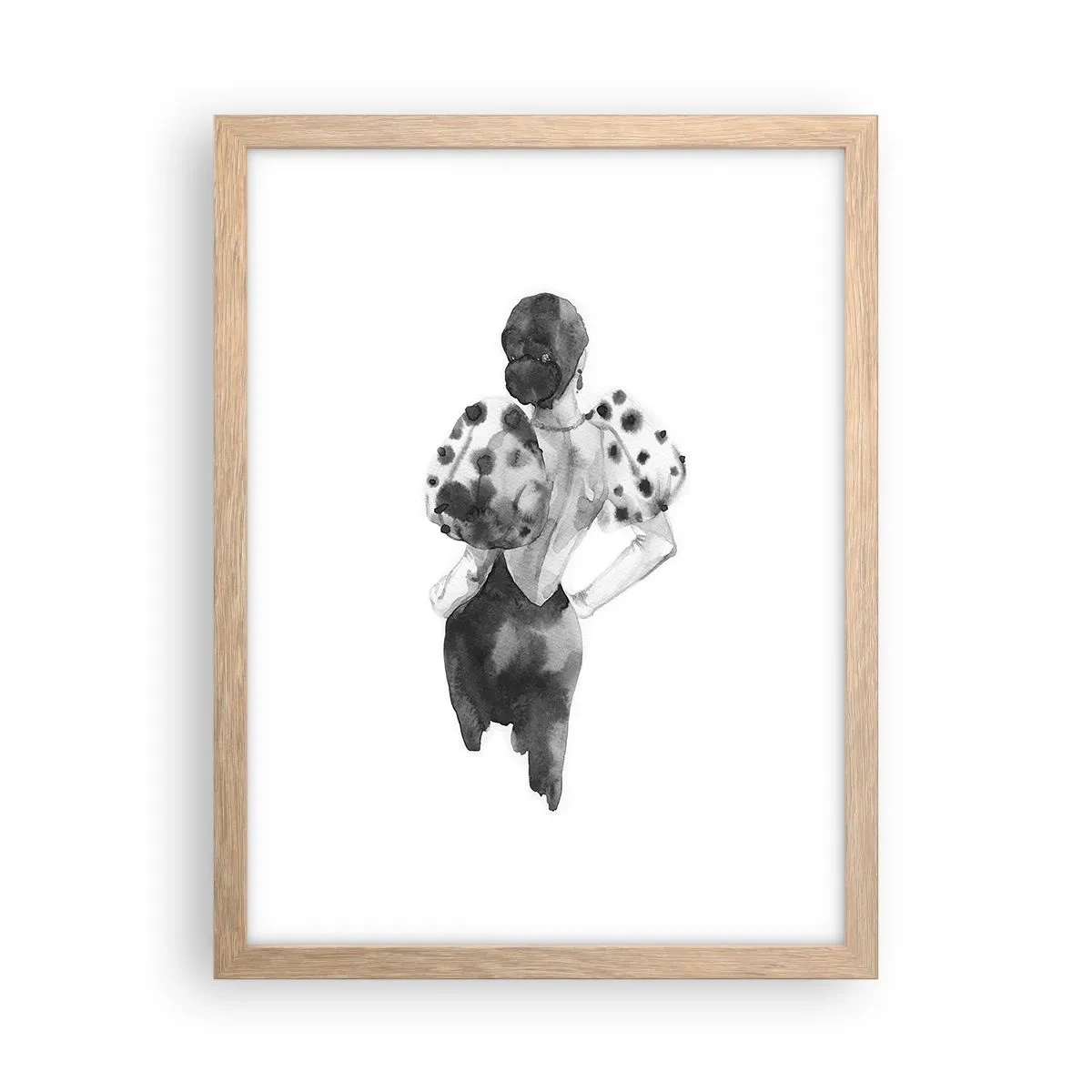 Poster in cornice rovere chiaro - è passata accanto - 30x40 cm