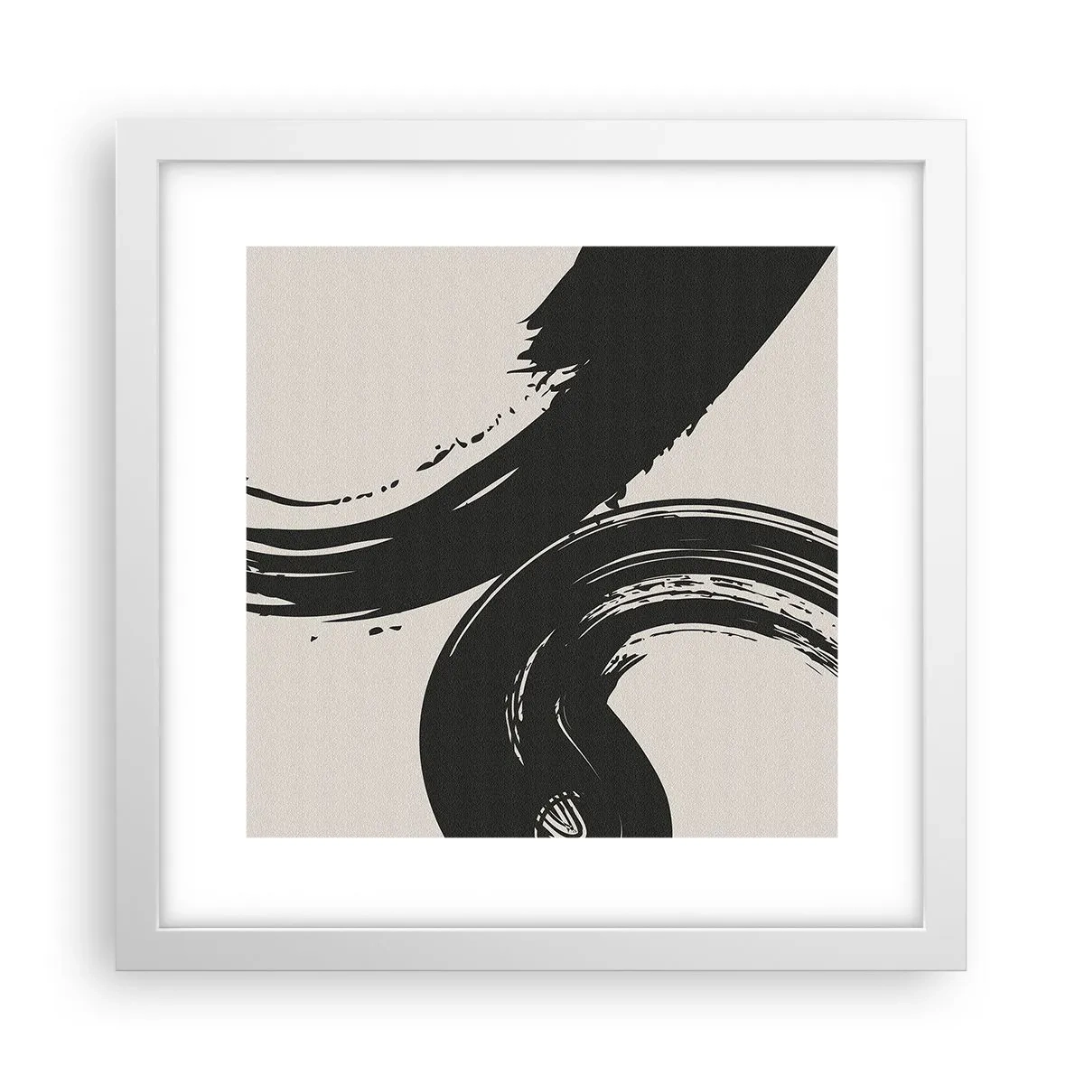 Poster in cornice bianca - Energico e circolare - 30x30 cm