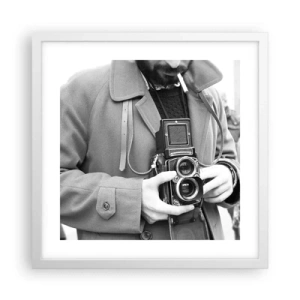 Poster in cornice bianca - In stile retro - 40x40 cm