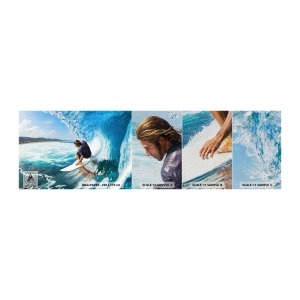 Campione di Fotomurale Premium Sand - Ballando con le onde - Sport, Fare surf, Tavola da surf - 100x30 cm