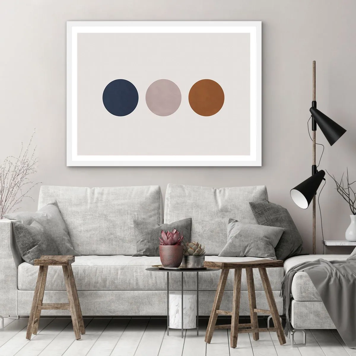 Poster in cornice bianca - Simbolo di perfezione - 100x70 cm