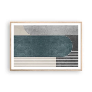 Poster in cornice rovere chiaro - Composizione orizzontale  - 91x61 cm