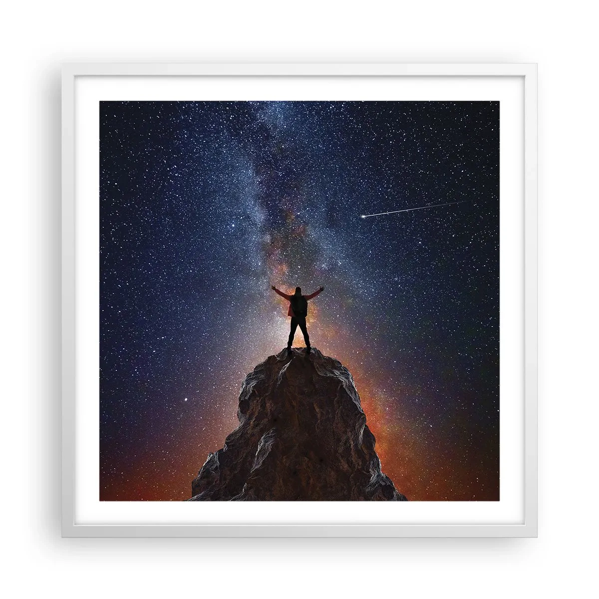 Poster in cornice bianca - La forza è con me! - 60x60 cm