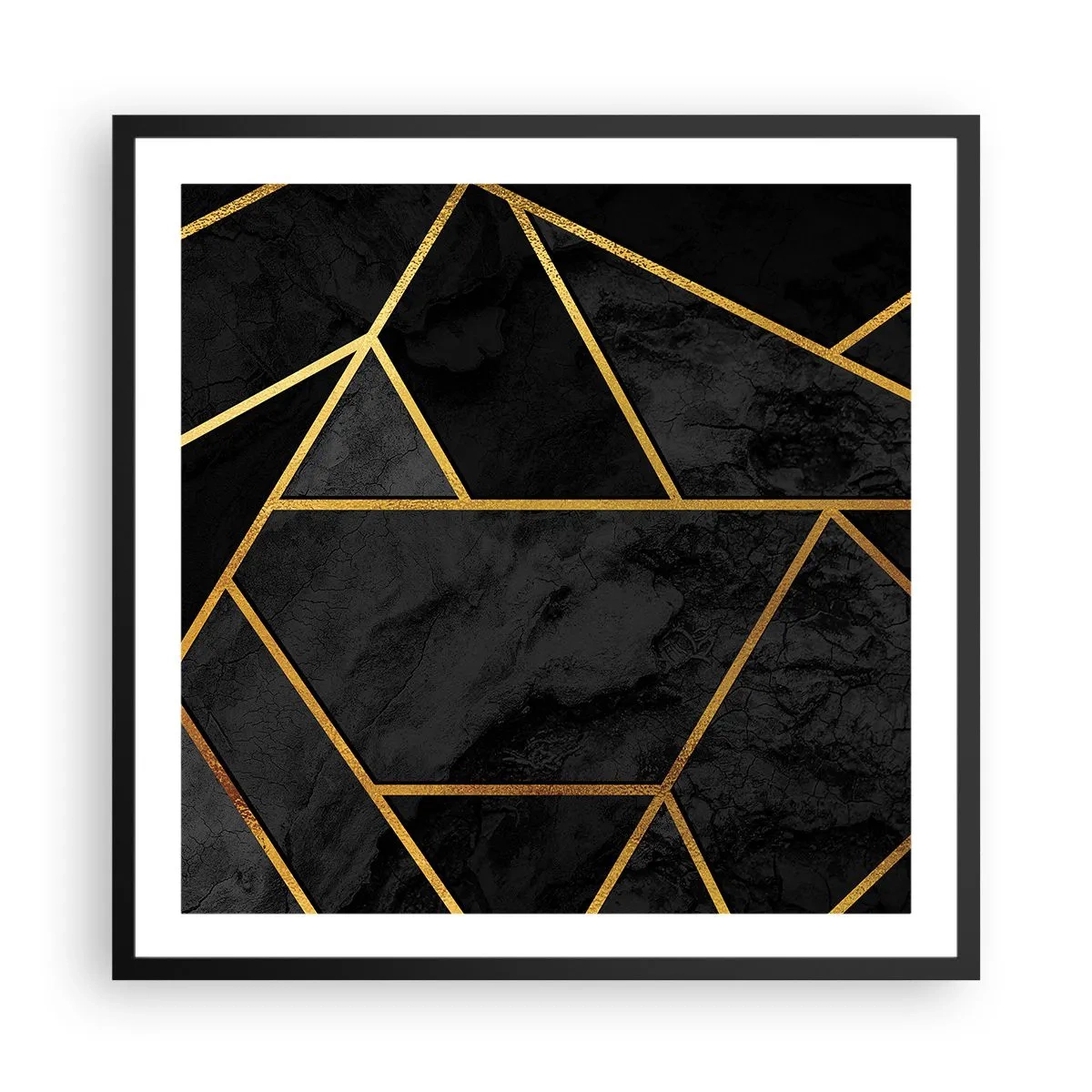 Poster in cornice nera - Oscurità e luce - 60x60 cm