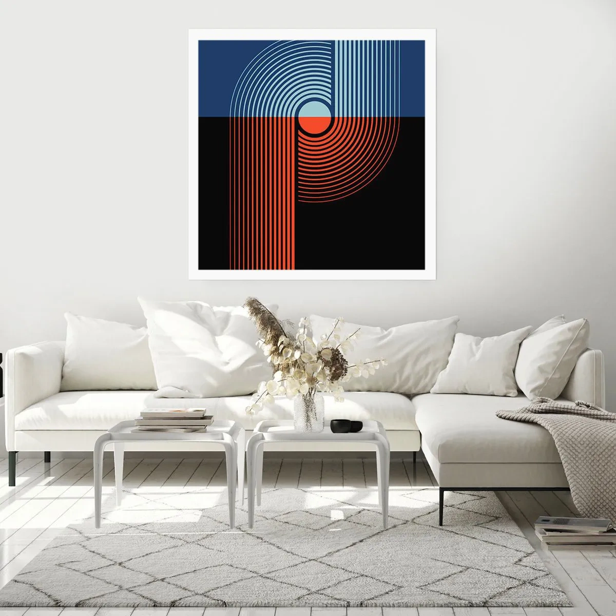 Poster - Nell'abbraccio geometrico - 40x40 cm