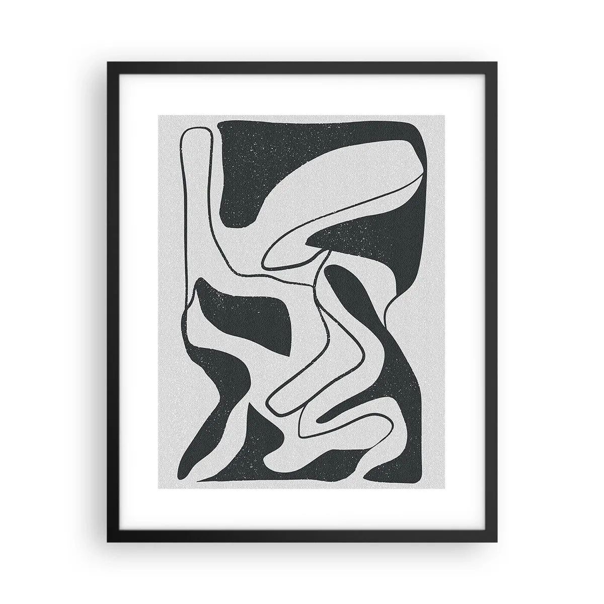 Poster in cornice nera - Gioco astratto nel labirinto - 40x50 cm