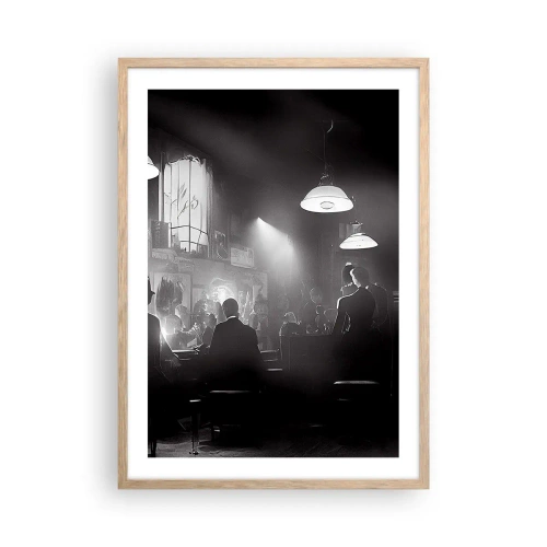 Poster in cornice rovere chiaro - Nell'atmosfera jazz - 50x70 cm