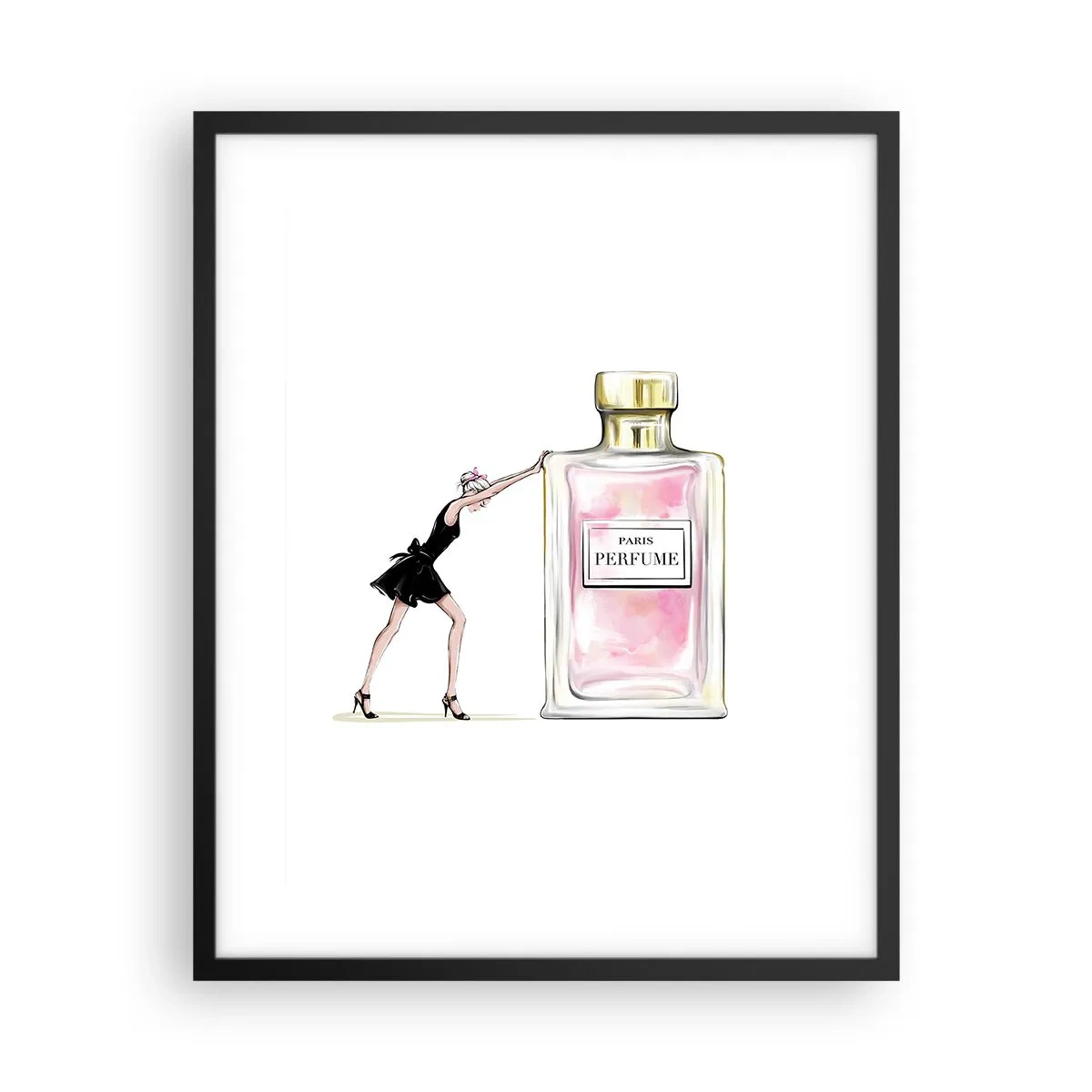 Poster in cornice nera - L'essenza della femminilità - 40x50 cm