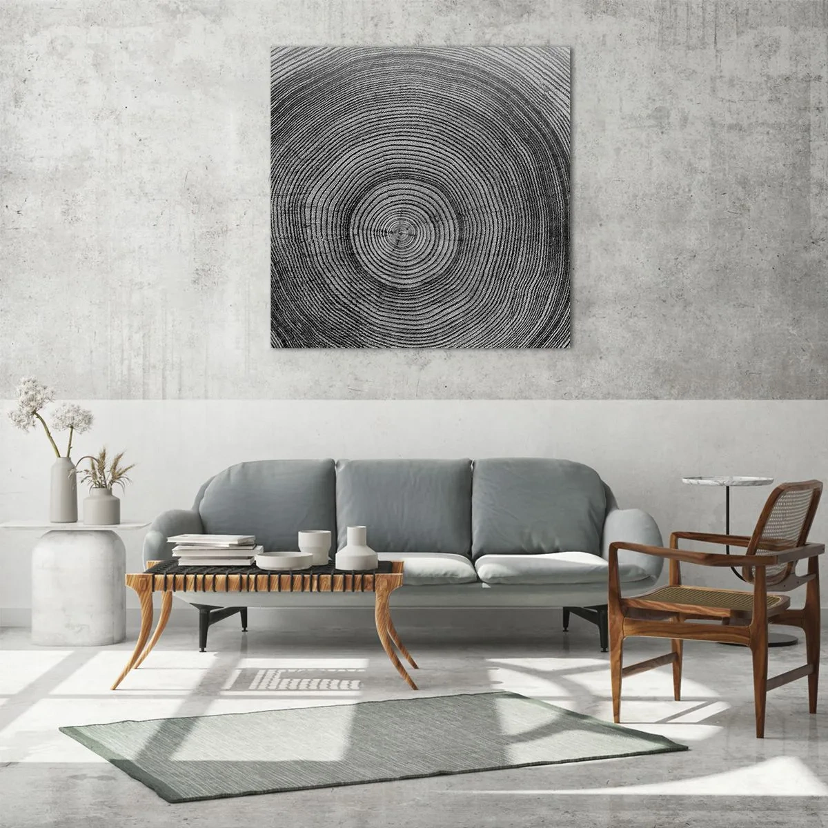 Quadro su vetro - I segni del tempo - 70x70 cm