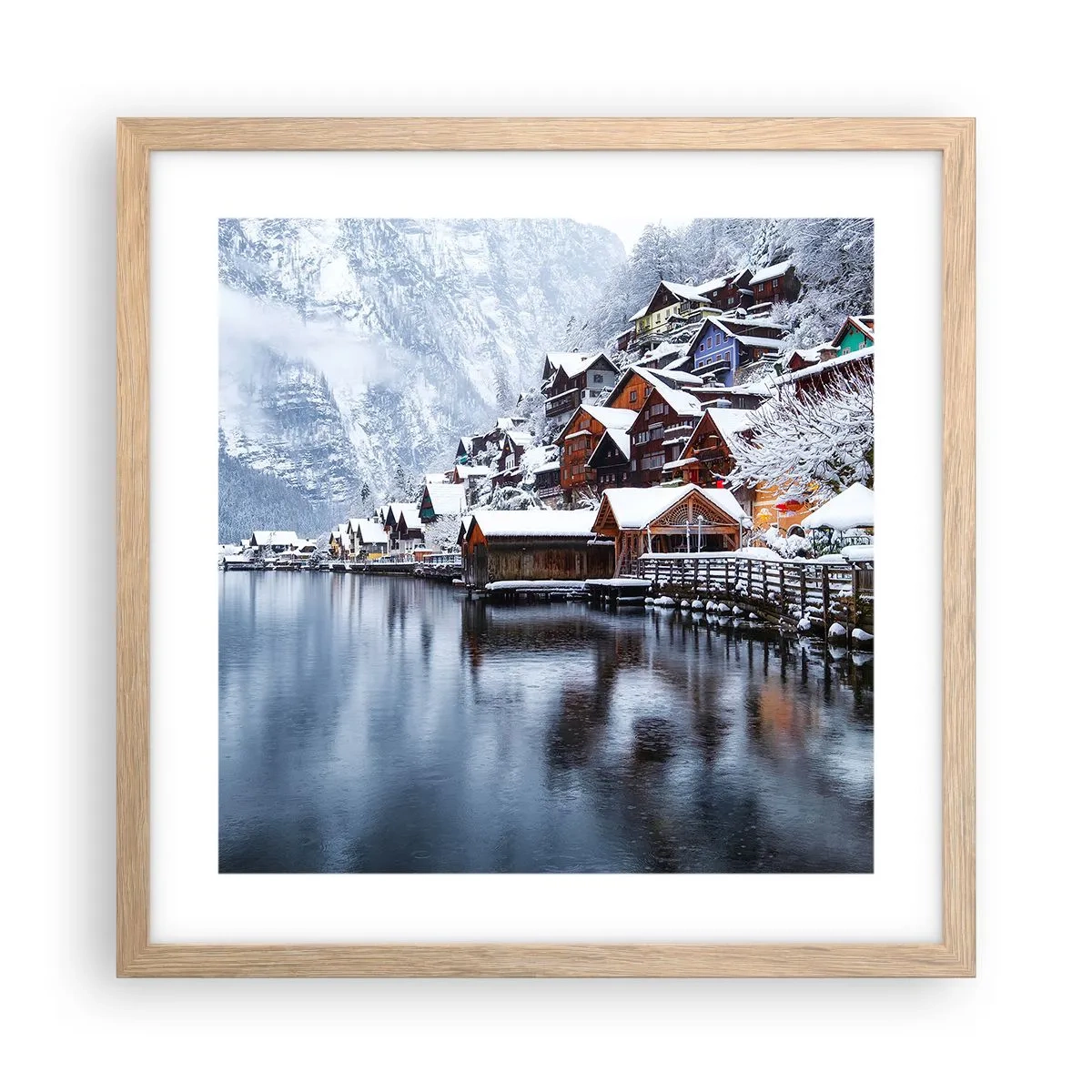 Poster in cornice rovere chiaro - Decorazione invernale - 40x40 cm