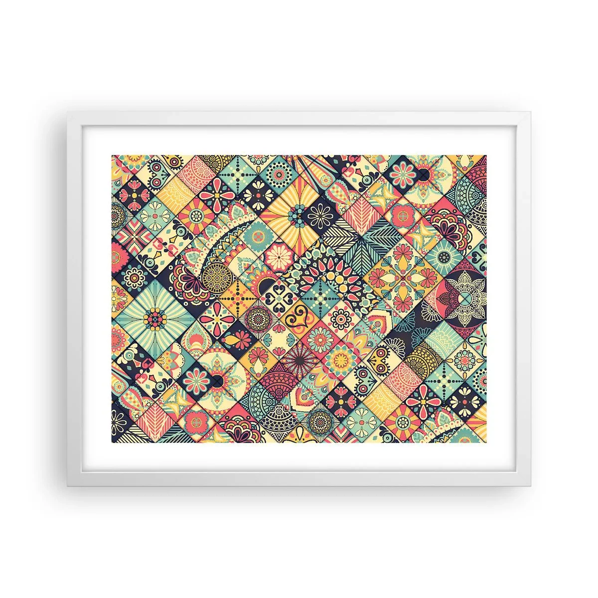 Poster in cornice bianca - L'atmosfera del Marocco - 50x40 cm