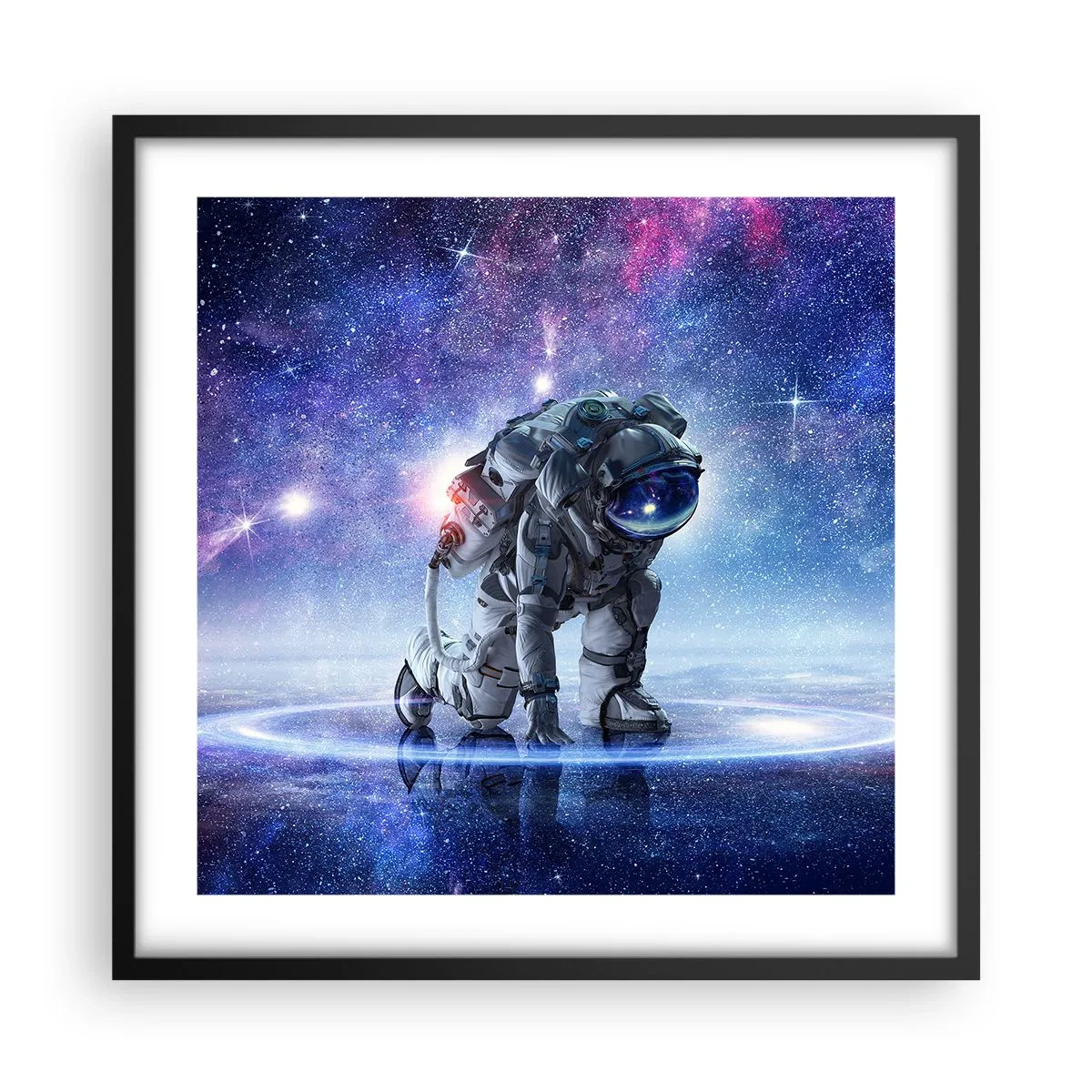 Poster in cornice nera - Il cielo stellato sopra di me - 50x50 cm