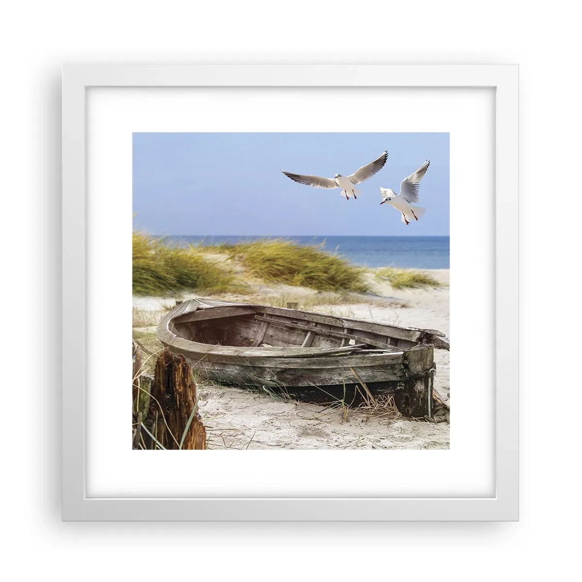 Poster in cornice bianca - Bagnate dal vento - 30x30 cm