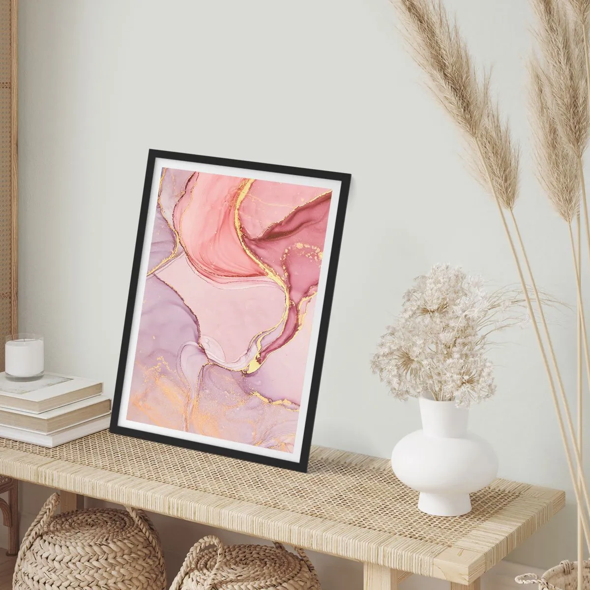 Poster in cornice nera - La carezza dei colori - 61x91 cm