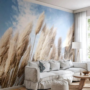 Fotomurali Premium Canvas - Le carezze del sole e del vento - Erba della Pampa, Natura, Boho - 250x175 cm