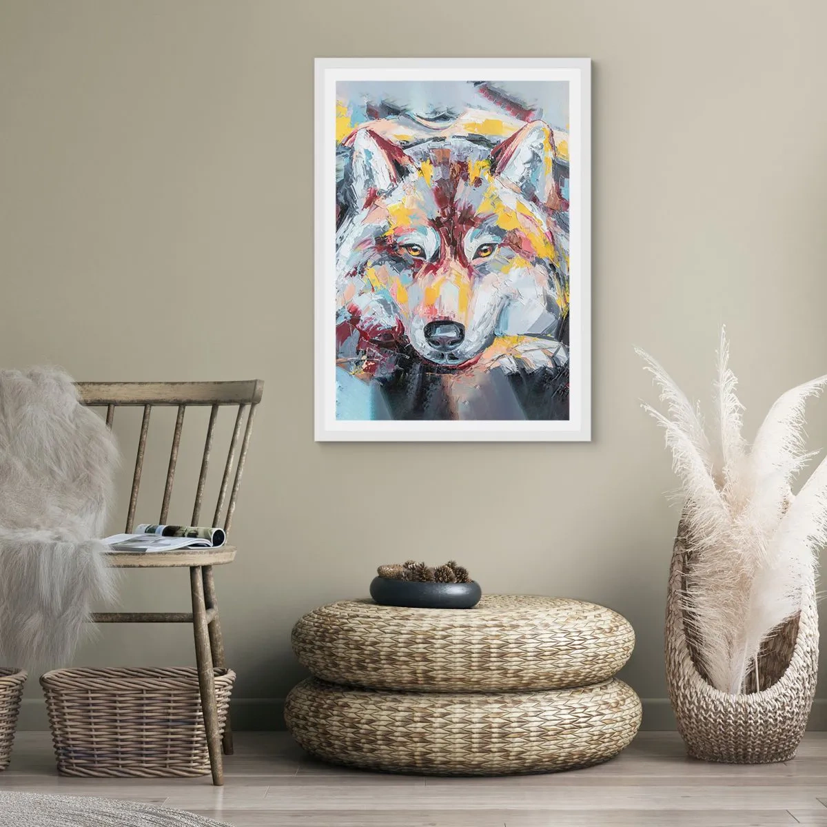 Poster in cornice bianca - Pace tra i suoi - 30x40 cm