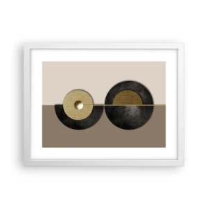 Poster in cornice bianca - Variazioni attorno al cerchio - 40x30 cm