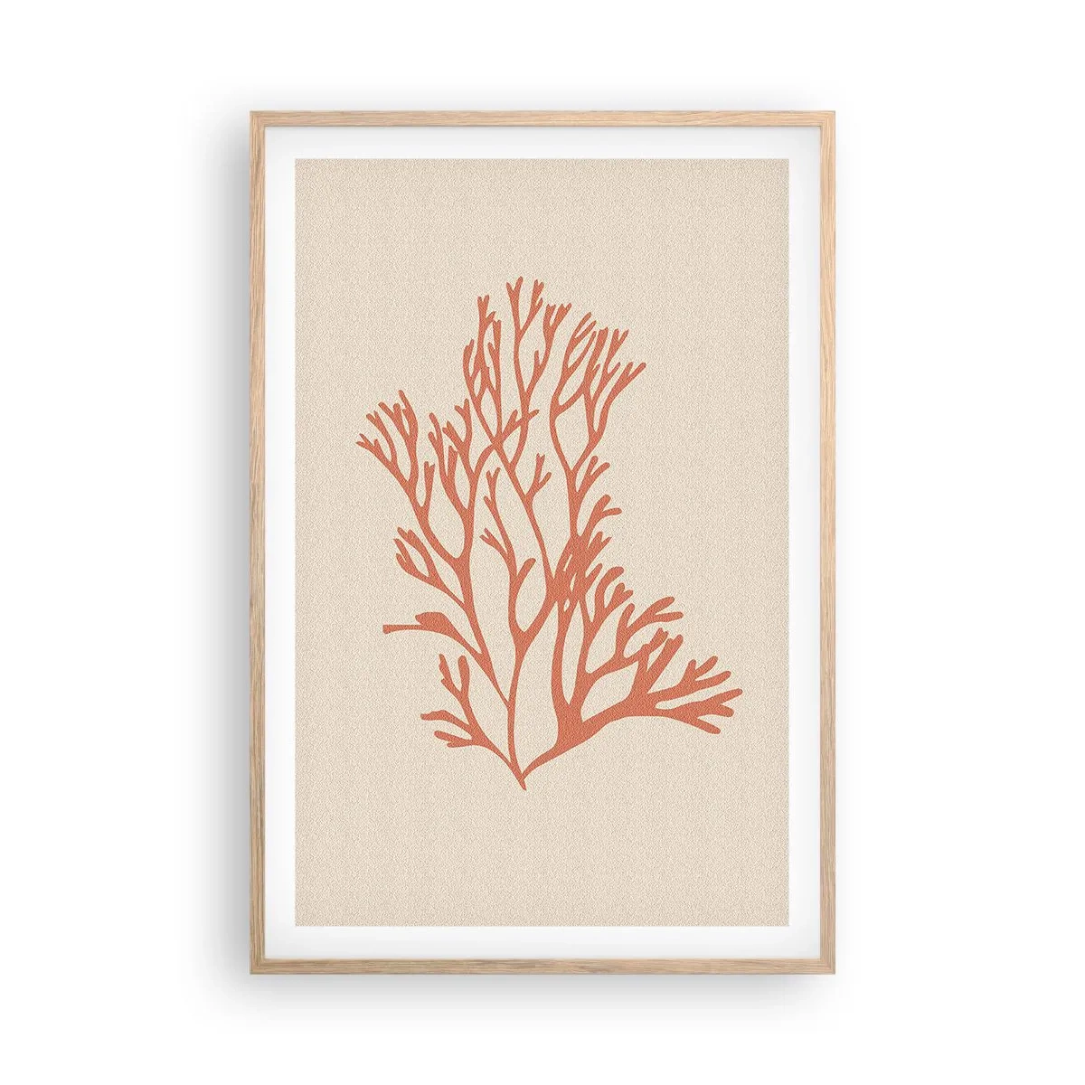 Poster in cornice rovere chiaro - Filigrana di corallo - 61x91 cm