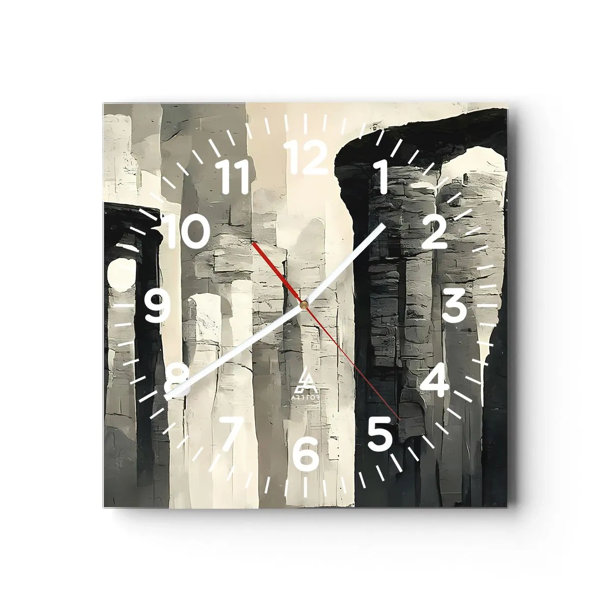 Orologio da parete - Orologio in Vetro - La maestà dell'antichità - 30x30 cm