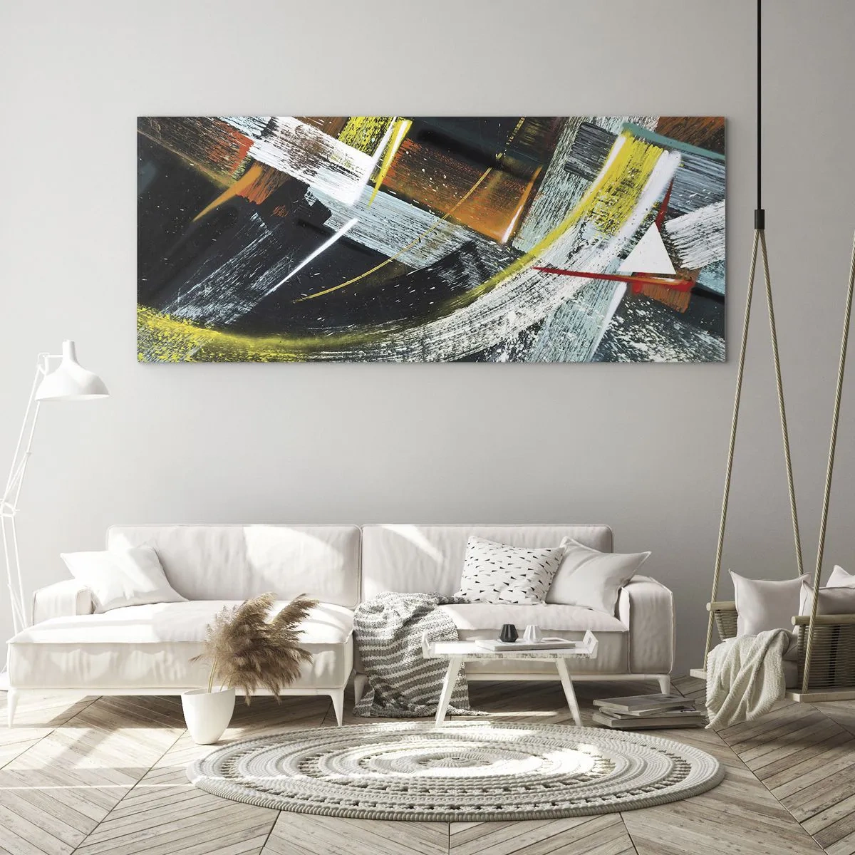 Quadro su vetro - L'energia del movimento - 100x40 cm