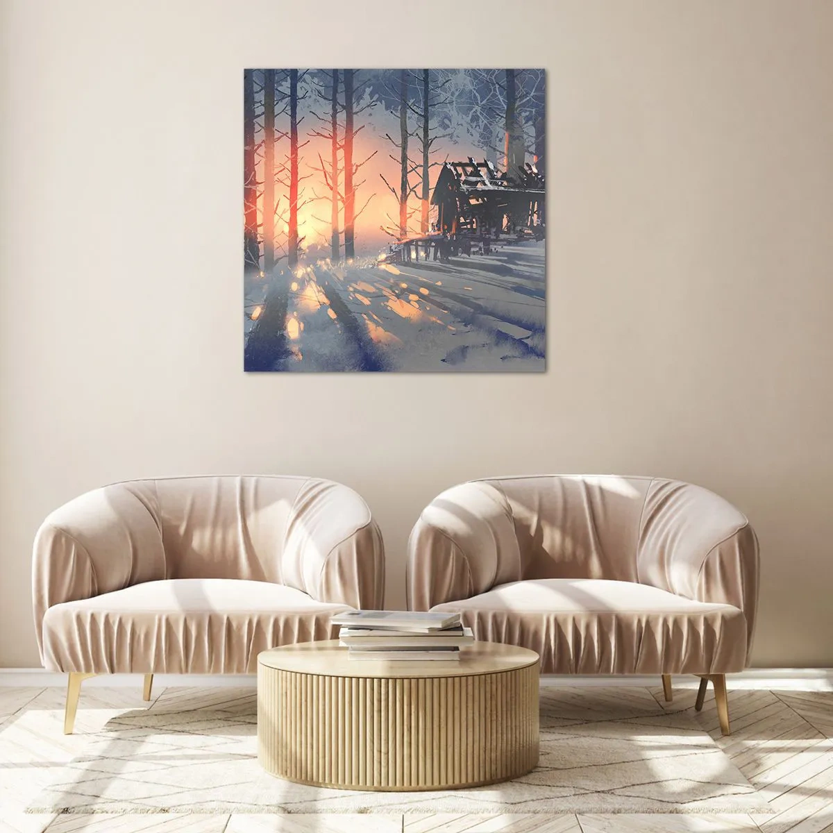 Quadro su vetro - Qui solamente il sole osserva - 30x30 cm