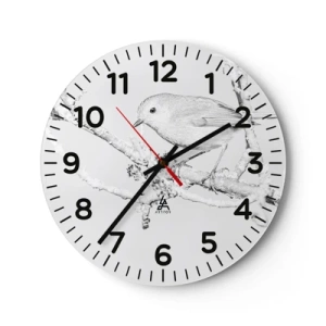 Orologio da parete - Orologio in Vetro - Mattino invernale - 30x30 cm