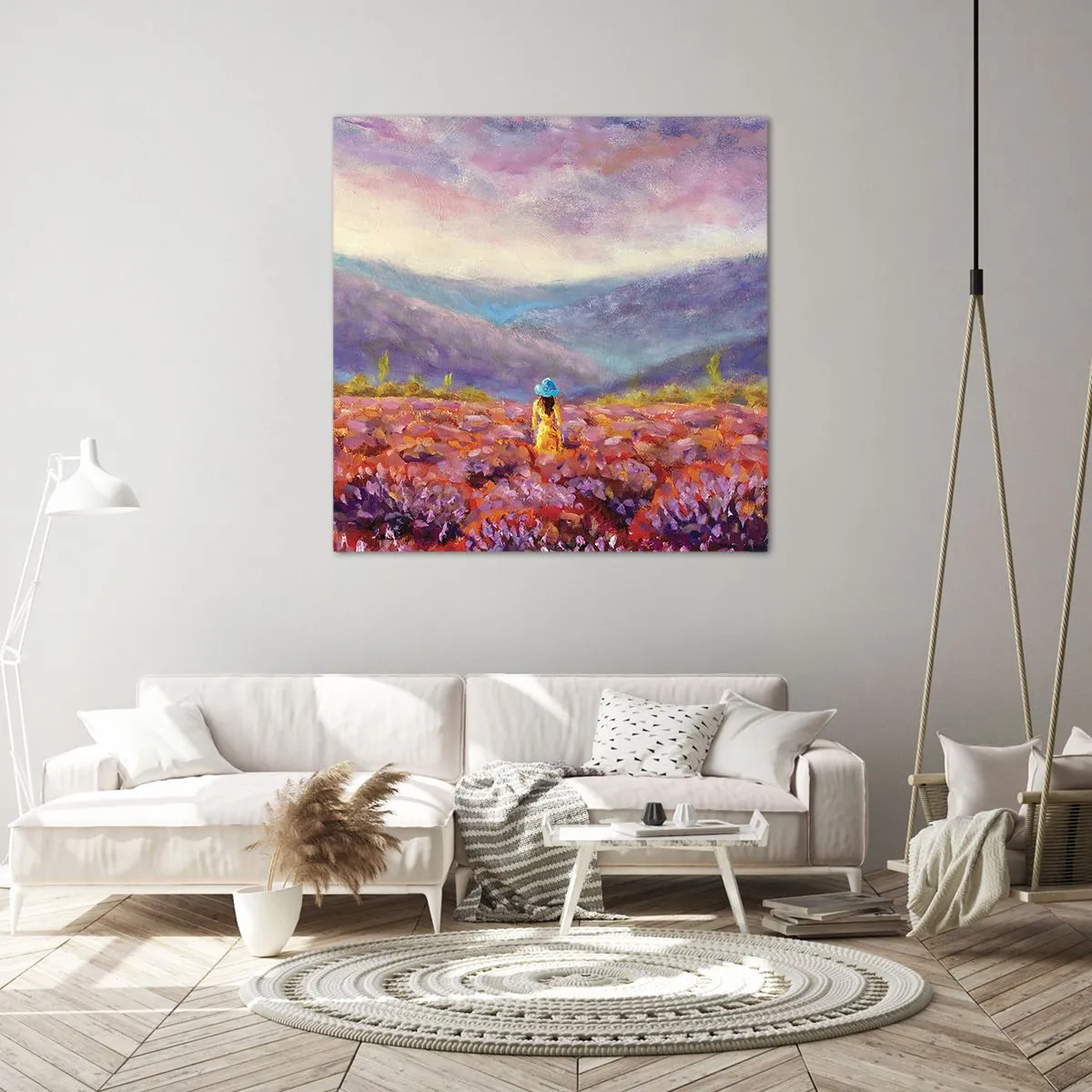 Quadro su tela - Stampe su Tela - Nel mondo di lavanda - 40x40 cm