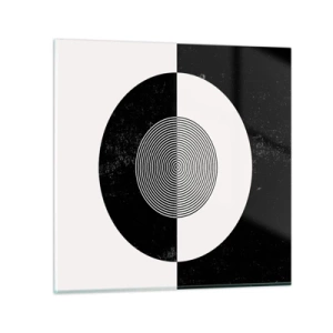 Quadro su vetro - Armonia in bianco e nero - 60x60 cm