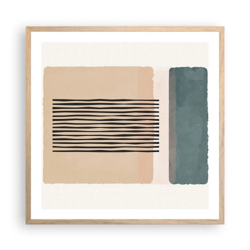 Poster in cornice rovere chiaro - Tutto a posto - 60x60 cm