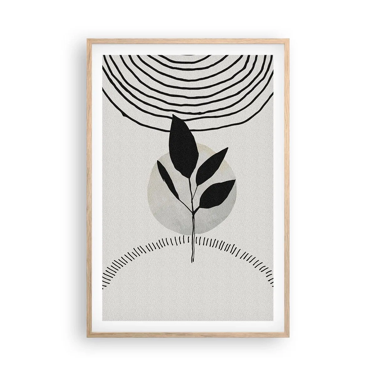 Poster in cornice rovere chiaro - Composizione: i rituali della natura - 61x91 cm