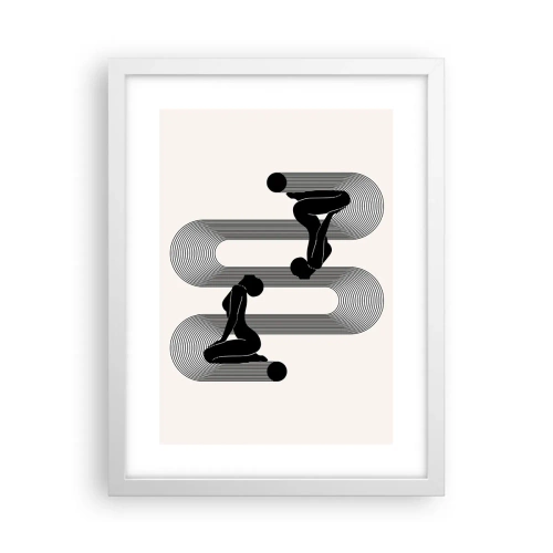 Poster in cornice bianca - Simmetria sensuale - 30x40 cm