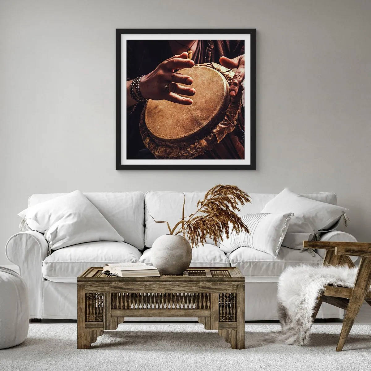 Poster in cornice nera - Al ritmo del cuore - 30x30 cm