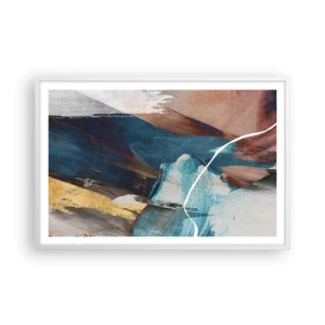 Poster in cornice bianca - Con forza ed energia - 91x61 cm