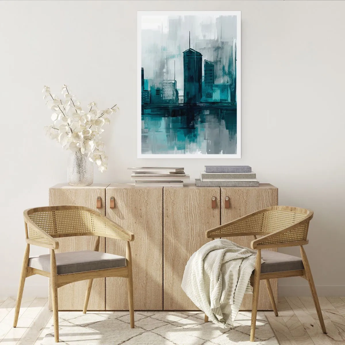 Poster - La città al colore della pioggia - 70x100 cm