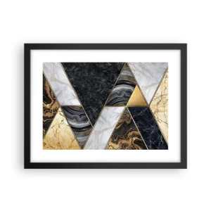 Poster in cornice nera - Pietra su pietra - 40x30 cm