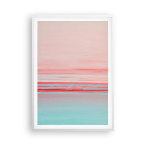 Poster in cornice bianca - Astrazione all'alba - 70x100 cm