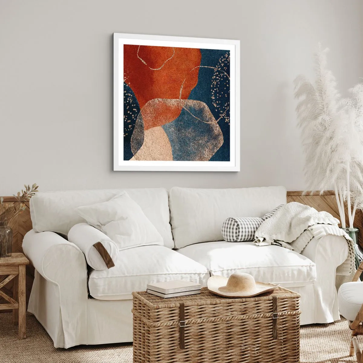 Poster in cornice bianca - La leggerezza dell'essere - 50x50 cm