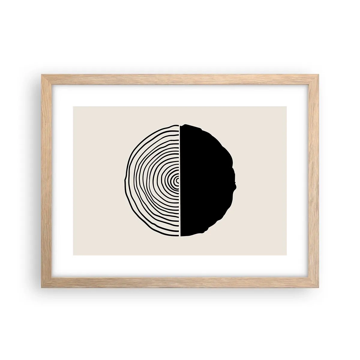 Poster in cornice rovere chiaro - A metà - 40x30 cm