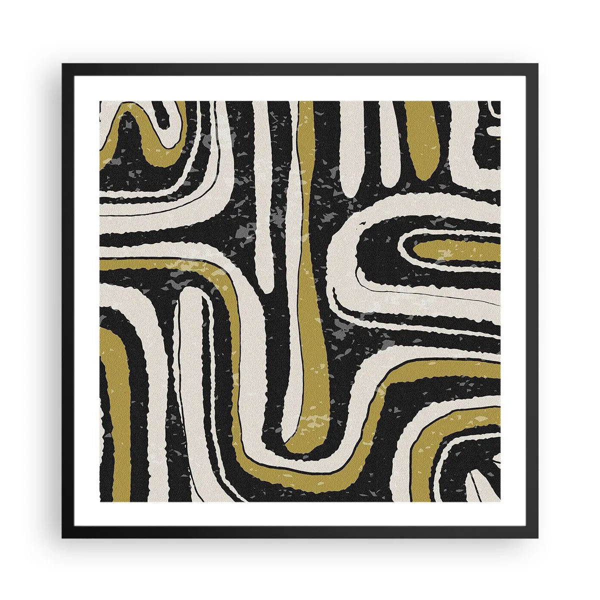 Poster in cornice nera - Composizione: strade e vicoli - 60x60 cm