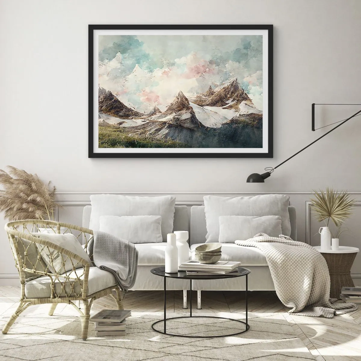 Poster in cornice nera - Lame di roccia - 91x61 cm