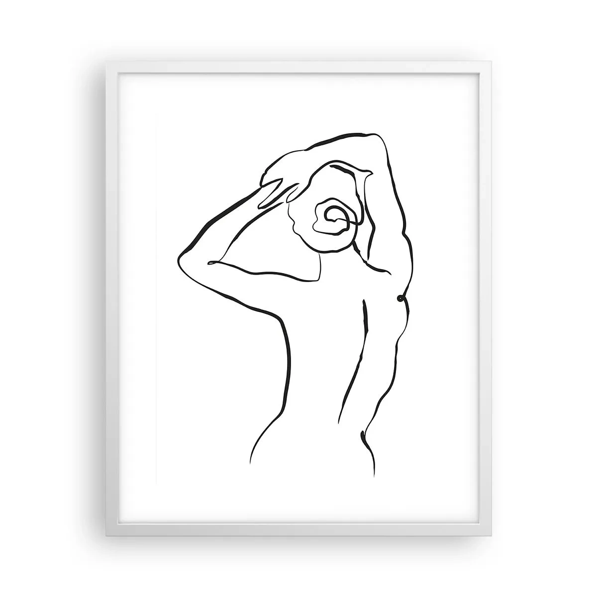 Poster in cornice bianca - Nudo mattutino - 40x50 cm