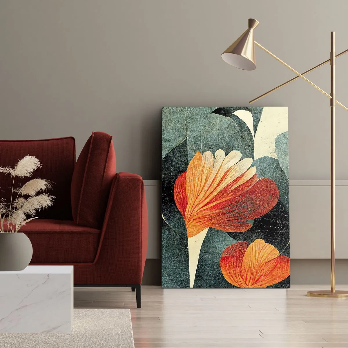 Quadro su tela - Stampe su Tela - Caldo dei tropici e fresco del verde - 55x100 cm