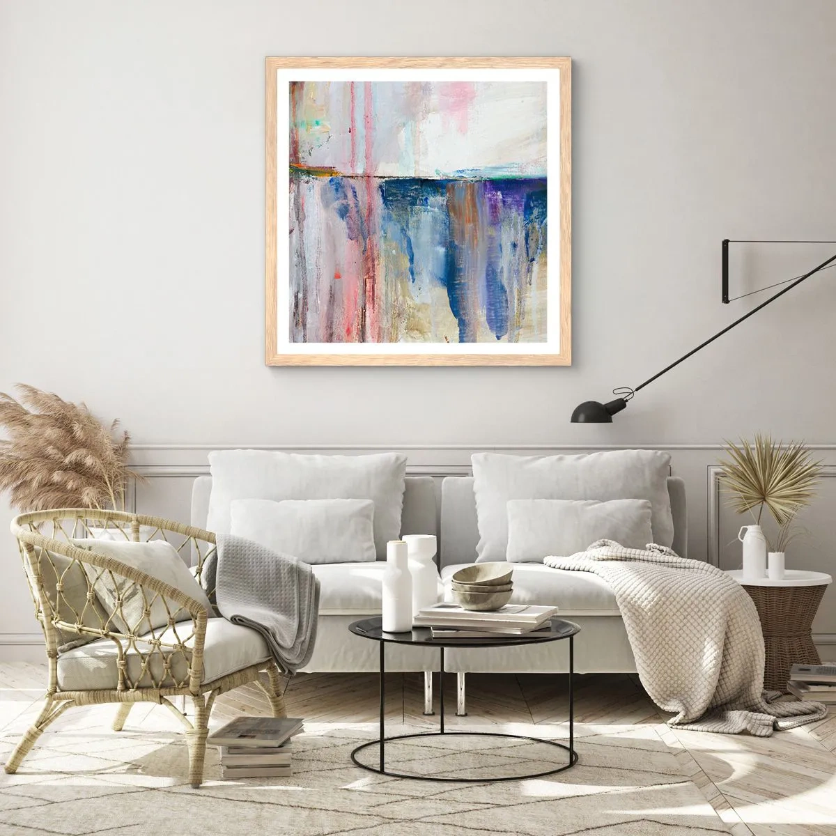 Poster in cornice rovere chiaro - Impressioni e suggestioni colorate - 40x40 cm