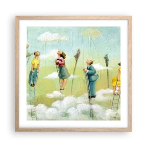 Poster in cornice rovere chiaro - Seguendo i propri sogni - 50x50 cm