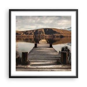 Poster in cornice nera - Paesaggio nel silenzio - 50x50 cm